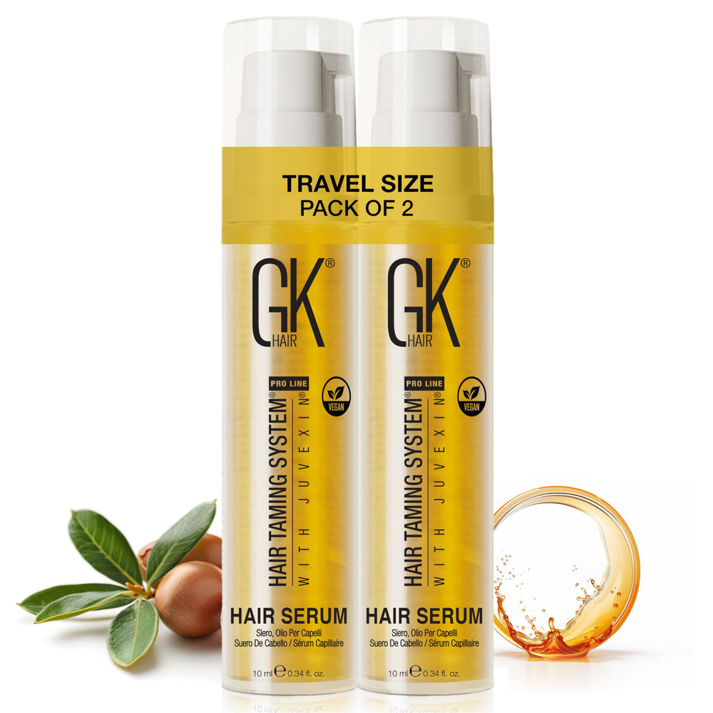 GK HAIR travel size hair oil argan bottle pour delivers lightweight hydration and frizz control