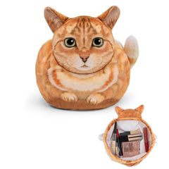 GKIOYRO bolsa con cordón y gato naranja, ideal para viaje.