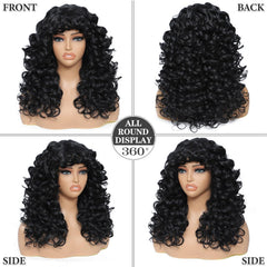 GKtineke Curly Wig 20 inch afro volume highlights dramatic, stylish volume for events.