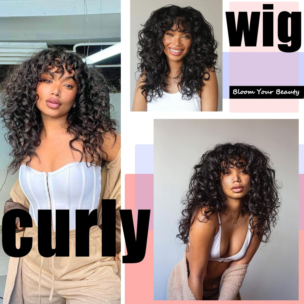 GKtineke curly wig cap-accessory set for secure and comfortable wear