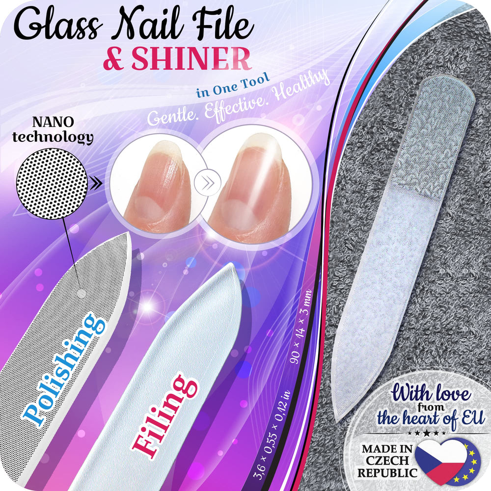 Gladzy foot rasp with dual grits for calluses, durable glass file