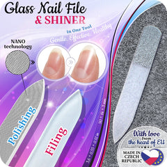 Gladzy foot rasp with dual grits for calluses, durable glass file