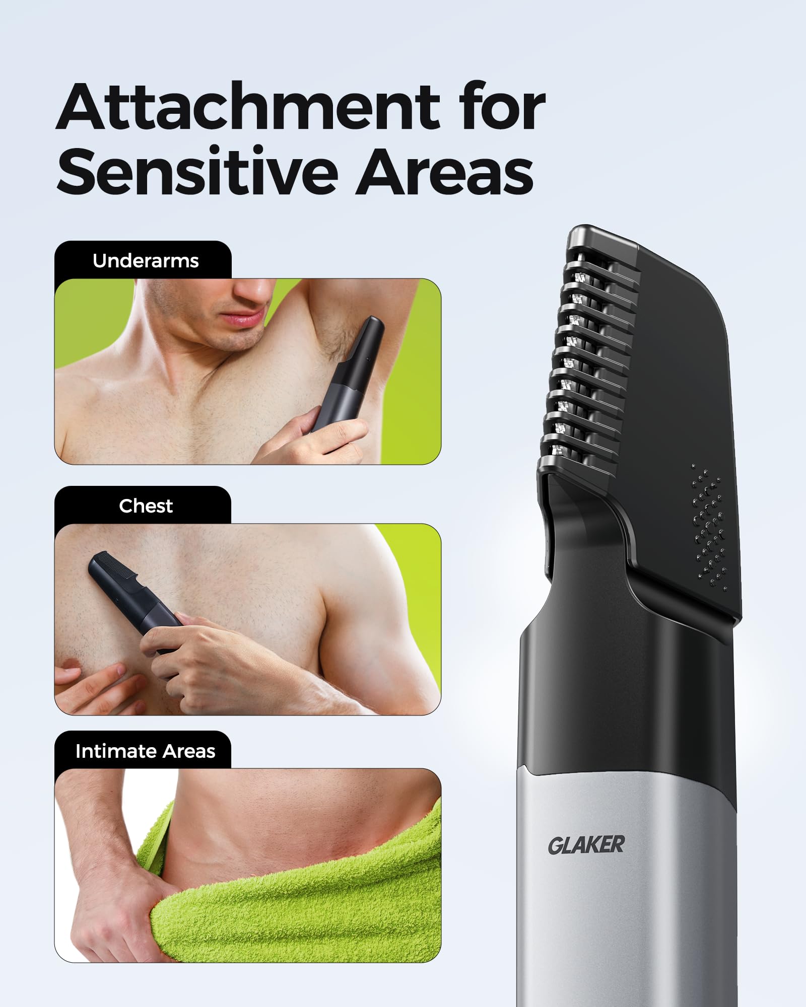 GLAKER IPX6 waterproof design cleans easily under running water.