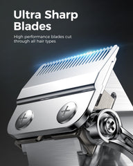 GLAKER clippers motor close-up highlights 6000-7000 rpm for sharp cuts.