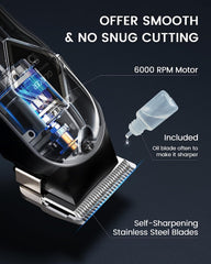GLAKER cordless in-use clipper demonstrates portability for travel grooming