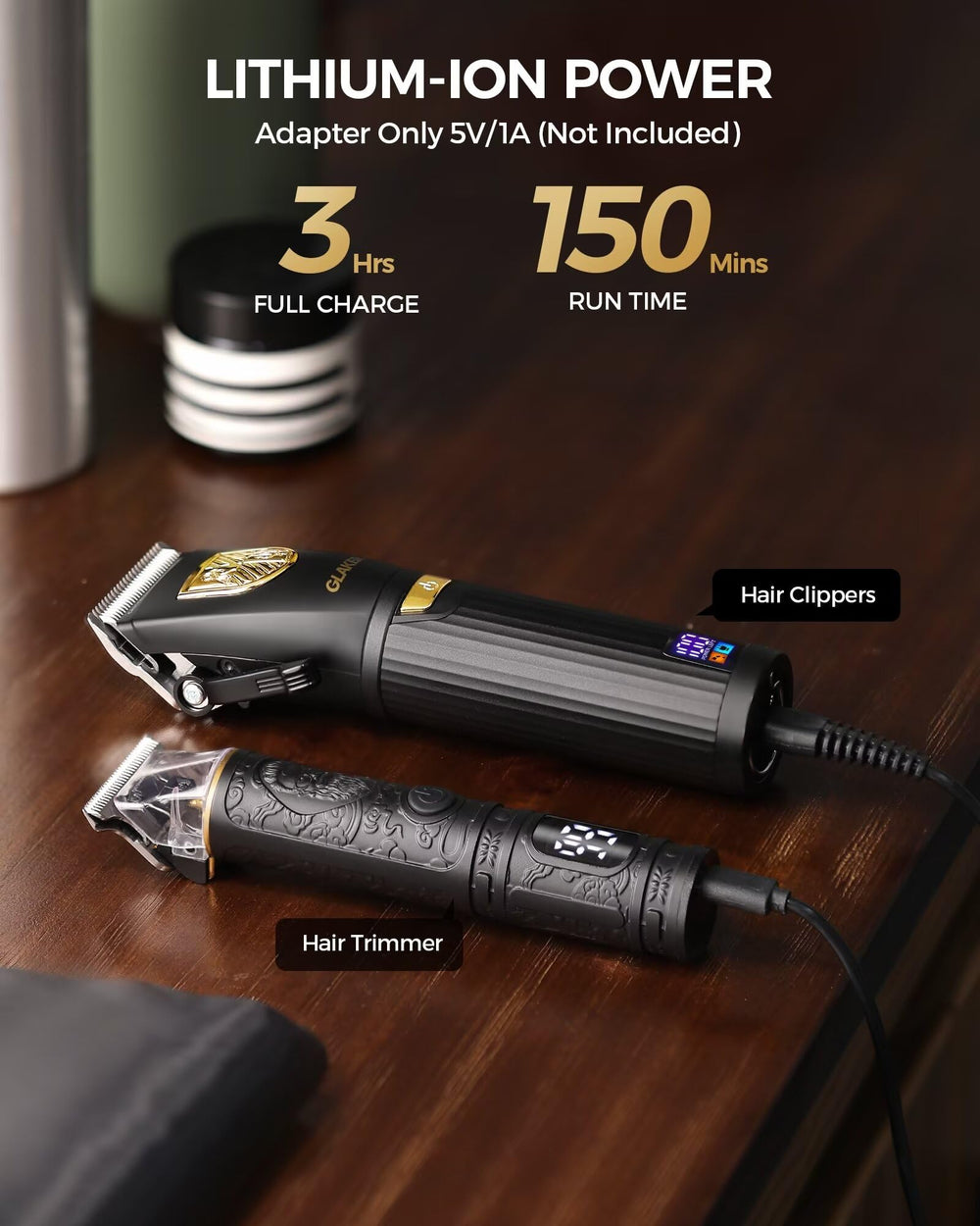 GLAKER hair clippers guards setup for accurate fades and blends
