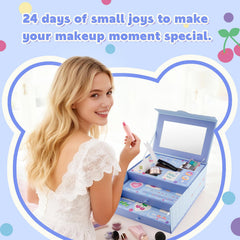 Glam Code blush and lipstick selections offering versatile 24-day makeup variety.