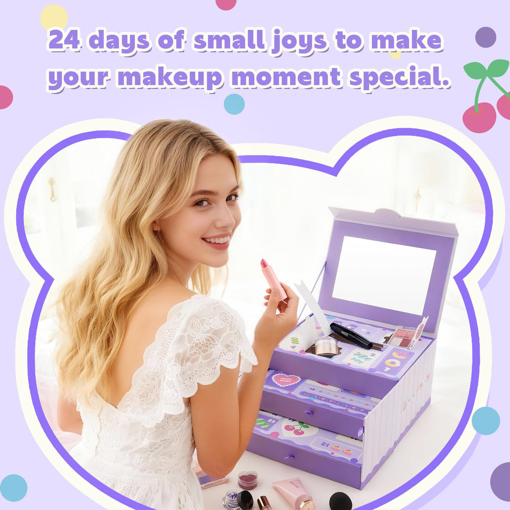 Glam Code lipstick tube included for on-the-go color and finish.