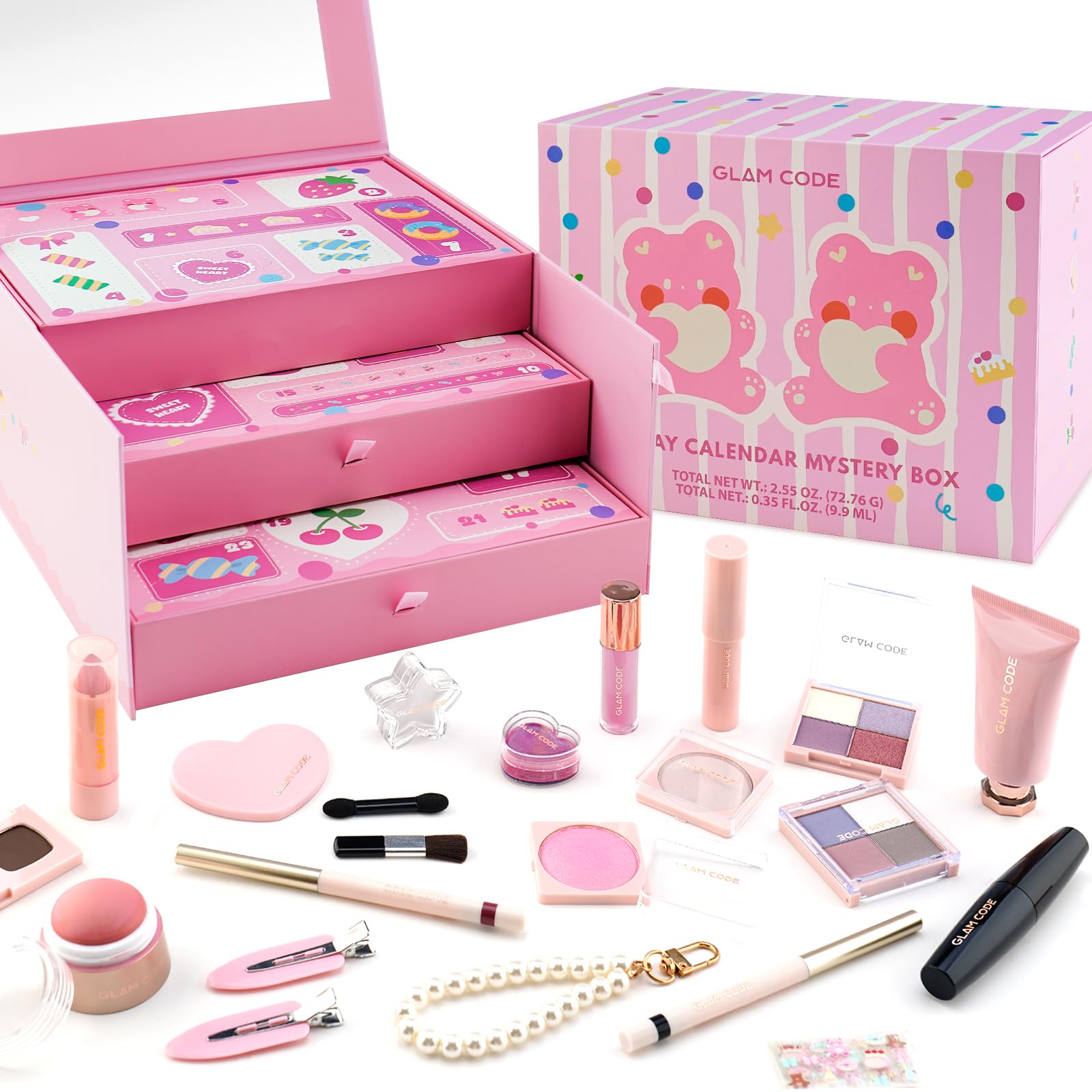 Glam Code 24 Day Advent Calendar packaging highlights gift-ready design for holiday gifting