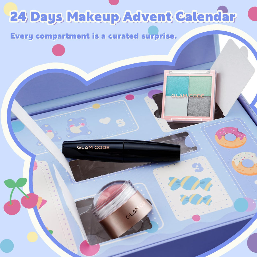 Glam Code portable mirror and compact items for on-the-go beauty.