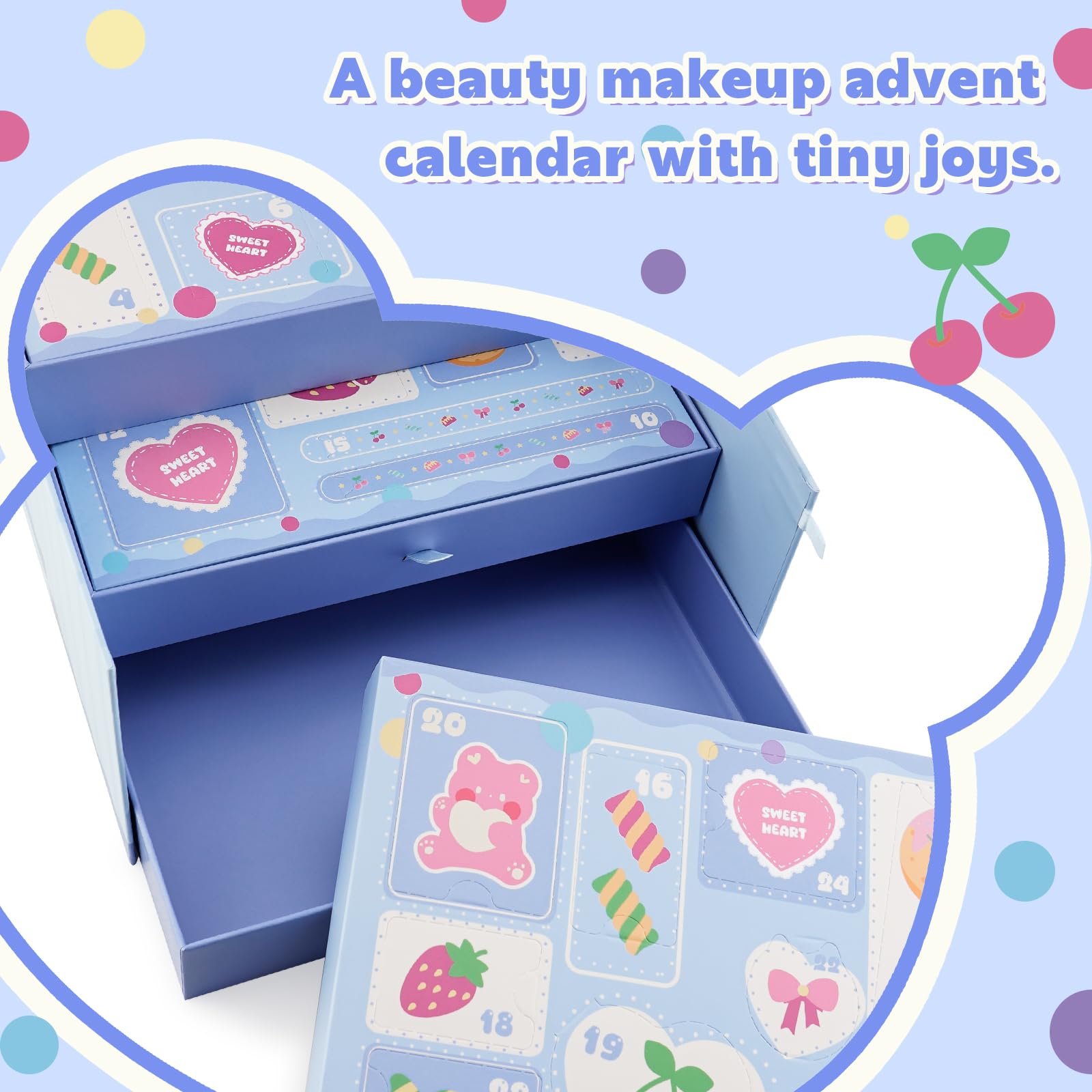 Glam Code reusable gift box with built-in mirror supports storage and routine.