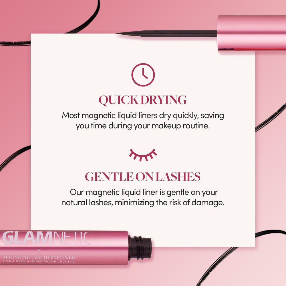 Glamnetic beginner-friendly magnetic eyeliner featuring ergonomic tip for easy practice