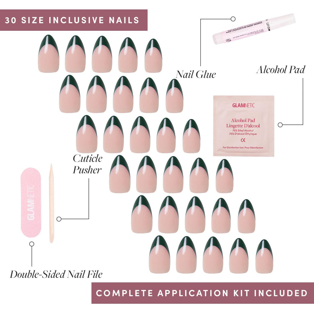 Glamnetic Château nail kit shown with storage box and tools for easy at-home application