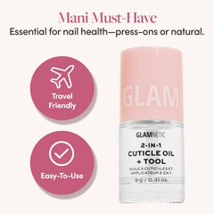 Glamnetic cuticle oil compact travel case ready