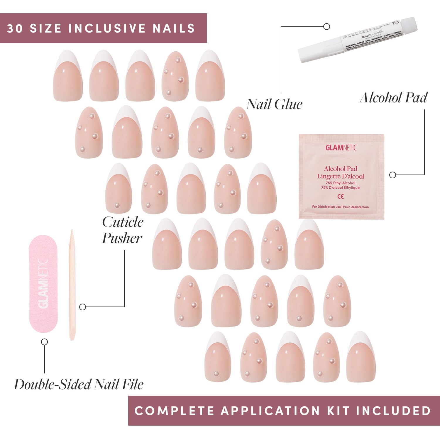 Glamnetic GlamZilla Always & Forever nail-glue-application demonstrates secure adhesion for wear