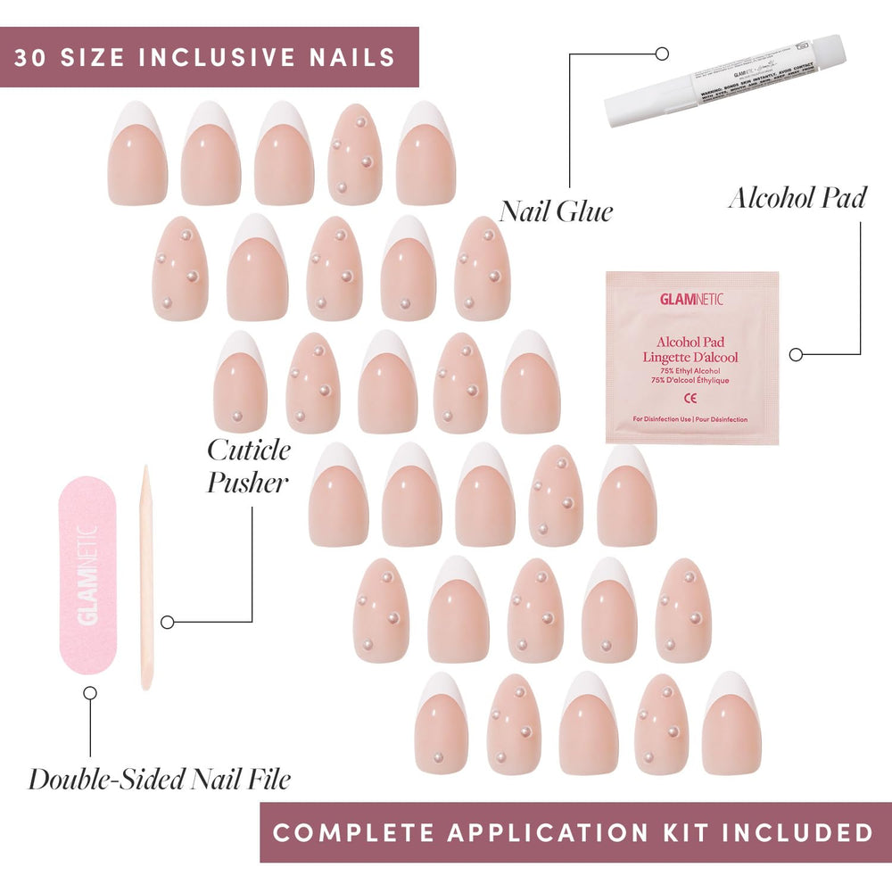 Glamnetic GlamZilla Always & Forever nail-glue-application demonstrates secure adhesion for wear
