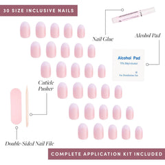 Glamnetic Creamer: kit de 30 uñas en 15 tallas para un ajuste cómodo.