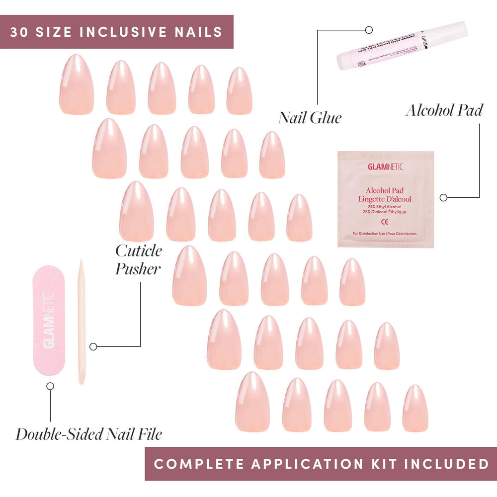 Glamnetic Los Angeles nails maintain durability up to two weeks with easy trimming.