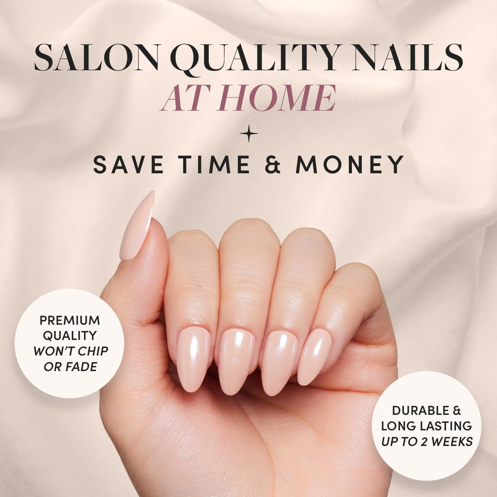 Glamnetic Los Angeles nails short almond shape offer versatile everyday wear.