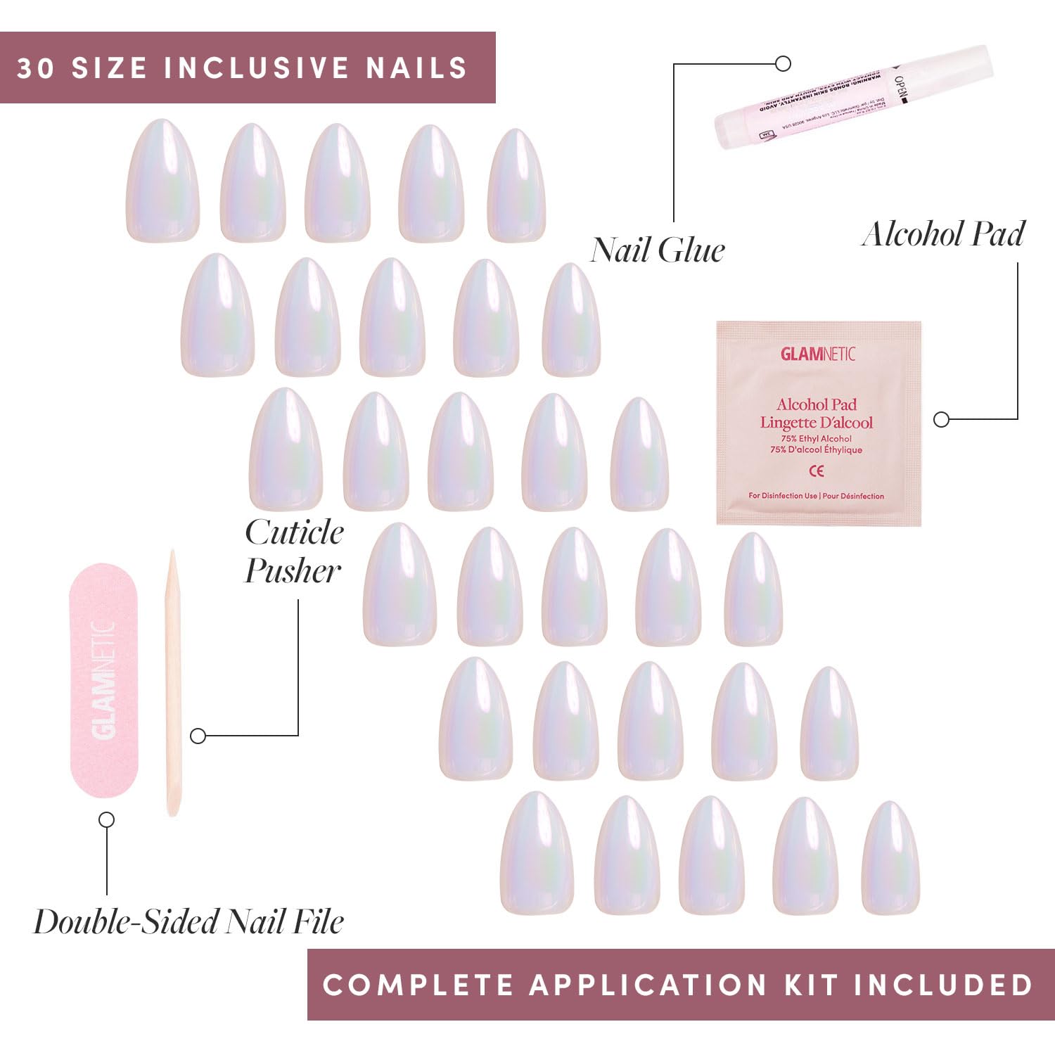 Glamnetic nail kit storage box keeps extras organized and ready for travel.
