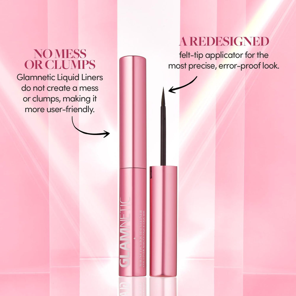 Glamnetic paraben-free magnetic eyeliner bottle close-up highlighting safe formula