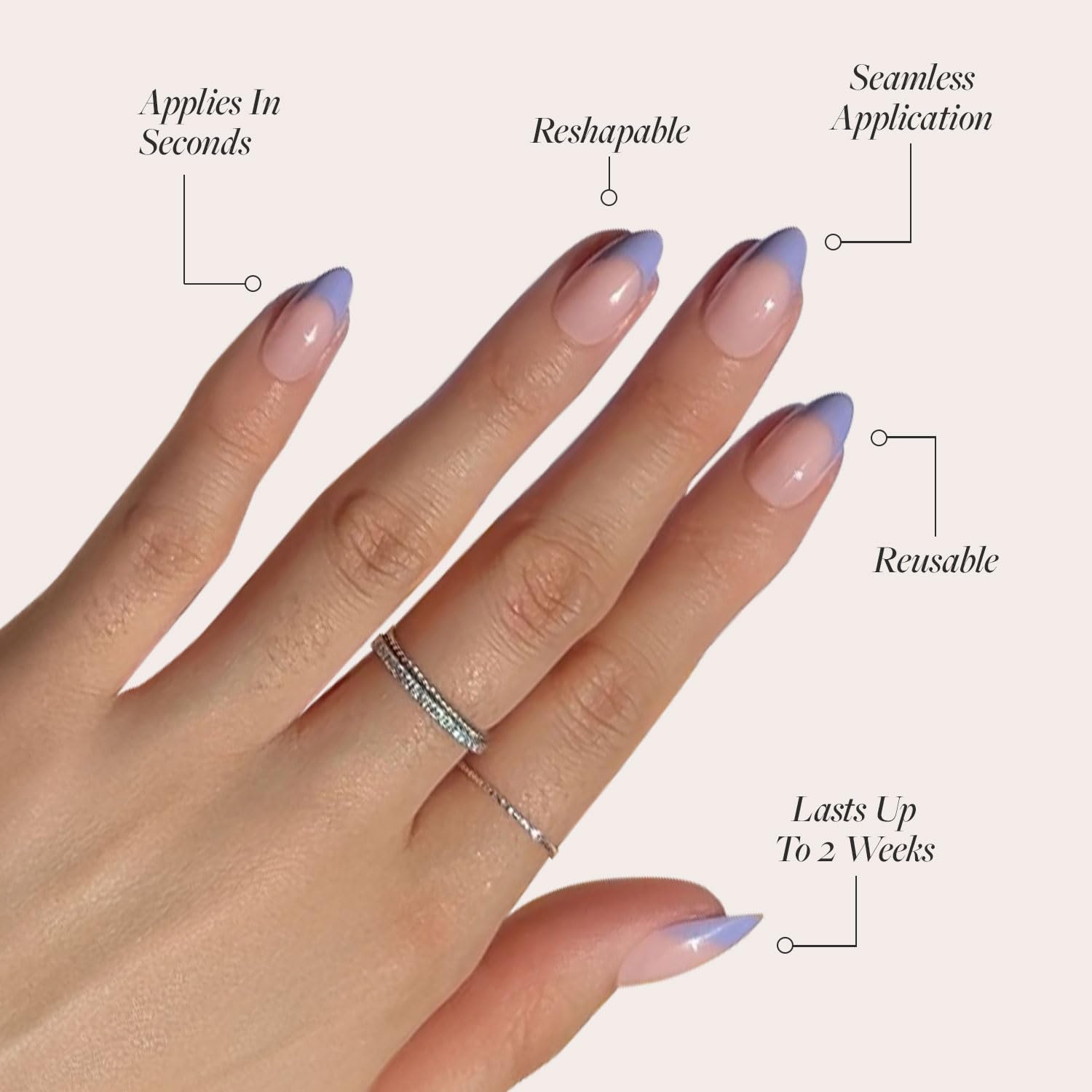 Glamnetic press-on nails stored in a box for quick on-the-go upgrades