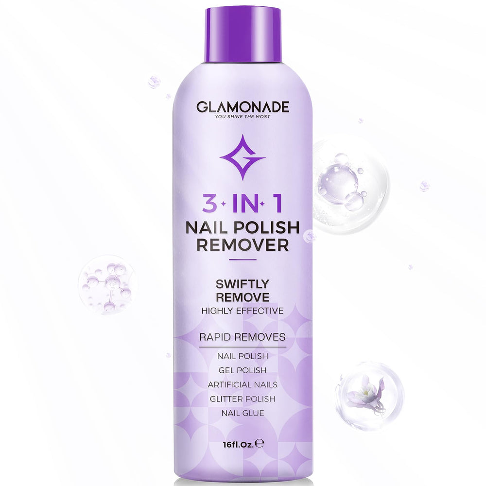 Glamonade acetone remover bottle for quick gel polish removal at home