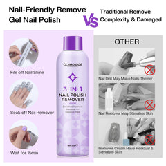Glamonade remover label highlights grape seed oil enrichment for nail care