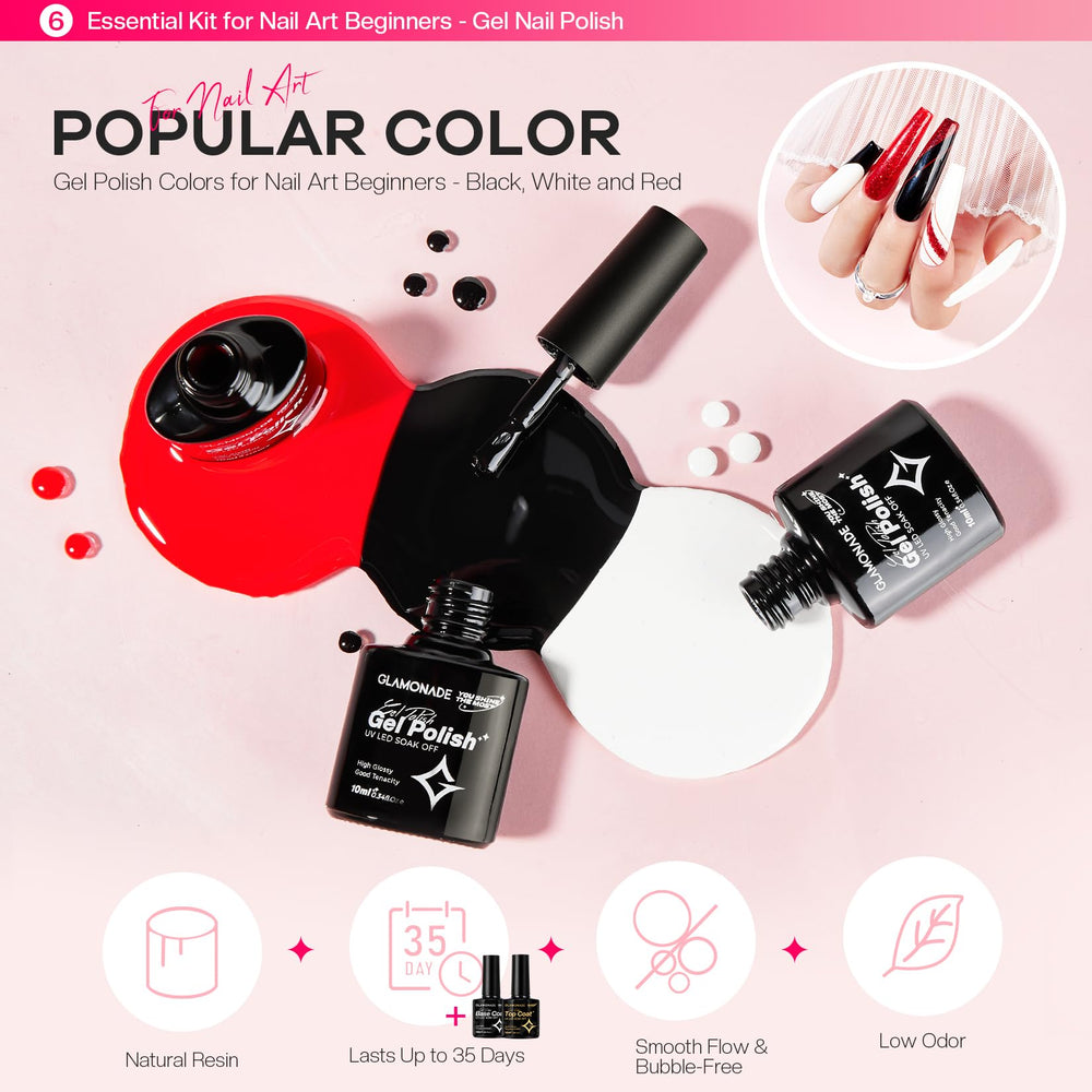 Glamonade acrylic brush: smooth application for even acrylic coats.