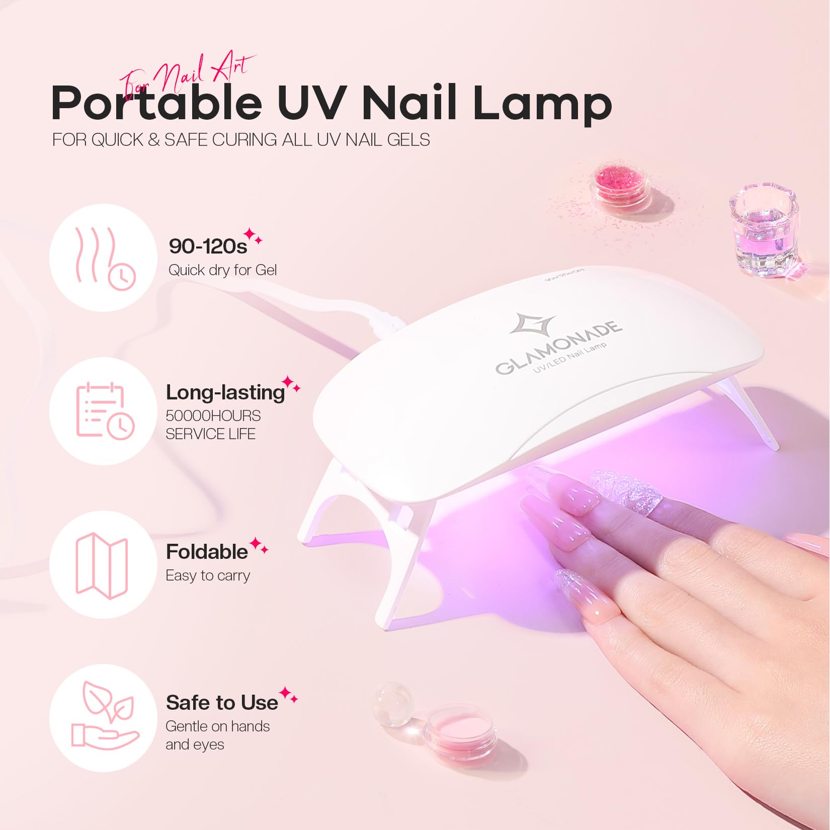 Glamonade acrylic nail kit gift-ready packaging for nail lovers.