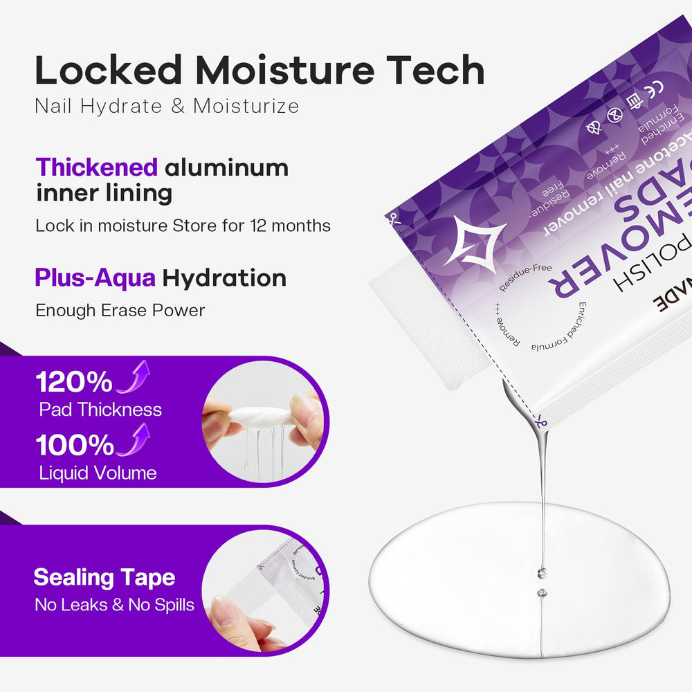 Glamonade pad aluminum foil layer emphasizes moisture retention.