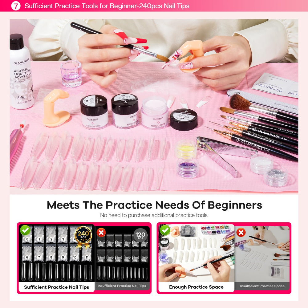 Glamonade primer and top coat: ensures adhesion and lasting shine.