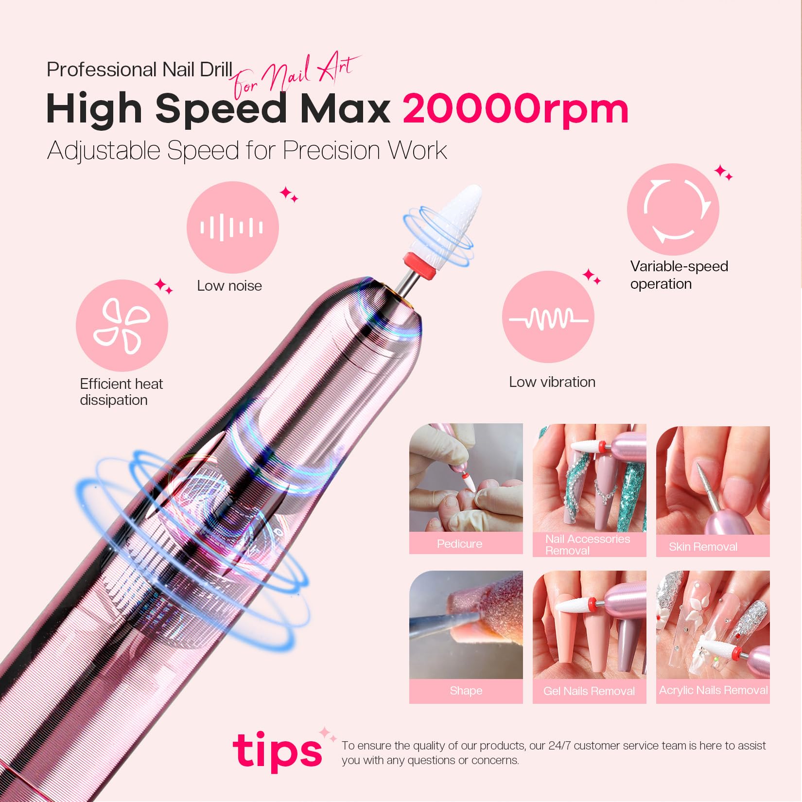 Glamonade UV/LED cure—quick 30-60 second settings for efficient manicures.