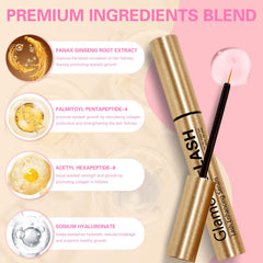 Glamosoar lash serum application wand enabling smooth, precise nightly use.