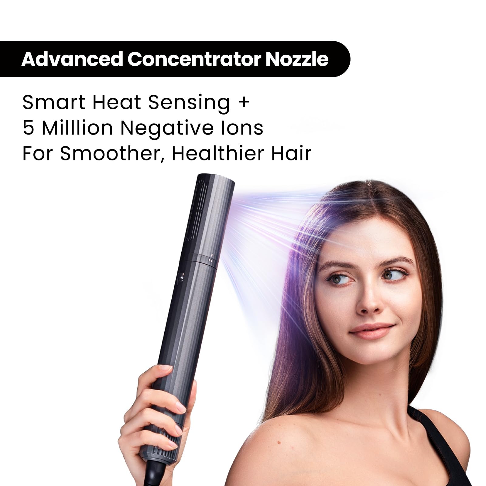 GlamUp FusionPro 28mm auto-wrap barrel delivers efficient curls.