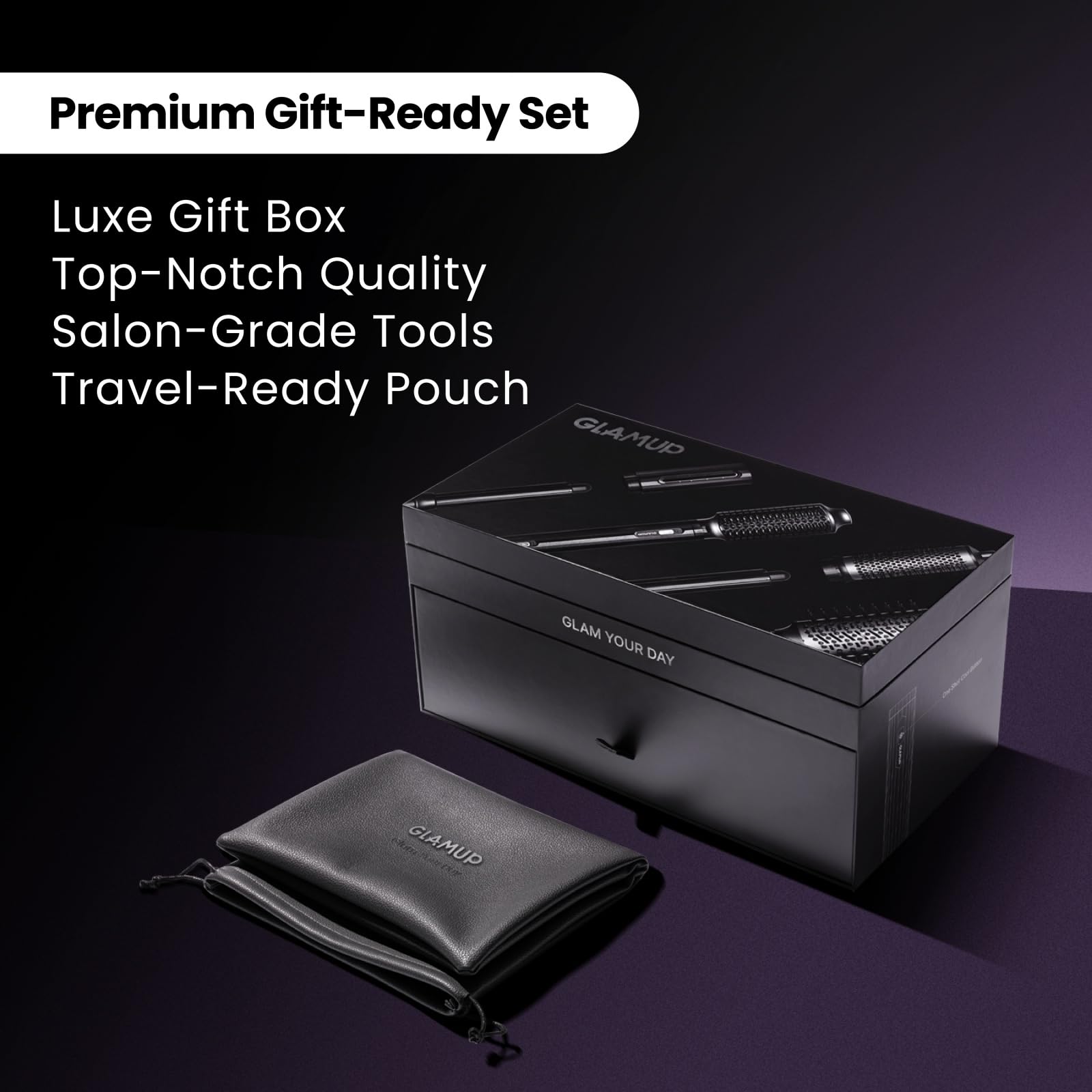 GlamUp FusionPro travel pouch keeps accessories organized on trips.