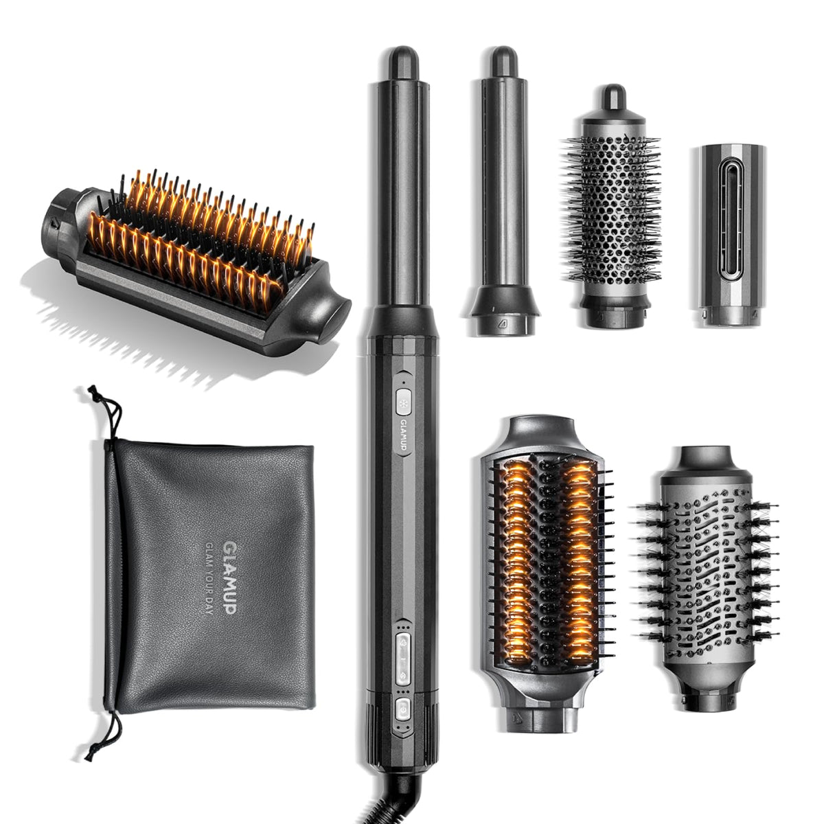 GlamUp FusionPro wrap-curler powers quick, voluminous curls for everyday styling.