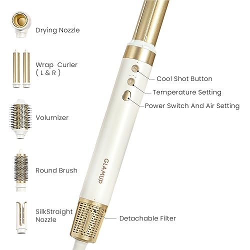 GlamUp wrap curler creating effortless waves with the long barrel