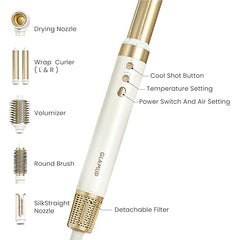 GlamUp wrap curler creating effortless waves with the long barrel