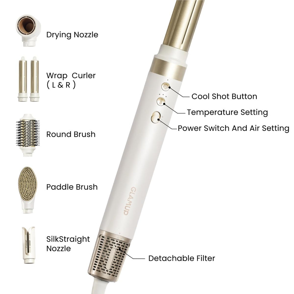 GlamUp wrap curlers attachment for versatile, lasting curls