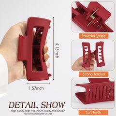 Glaudmeiss 4-inch extra-large clip holds thick hair securely during daily activities.