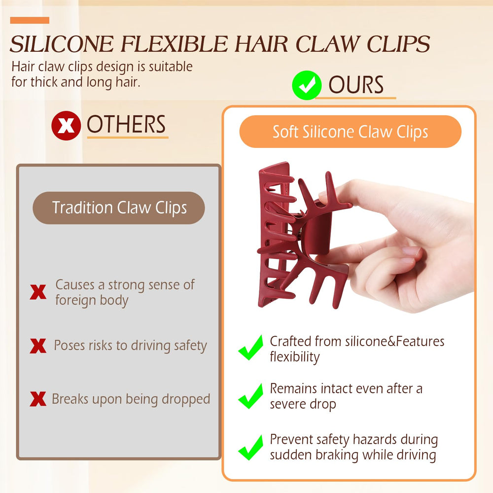 Glaudmeiss inner teeth lock hair with a secure hold.