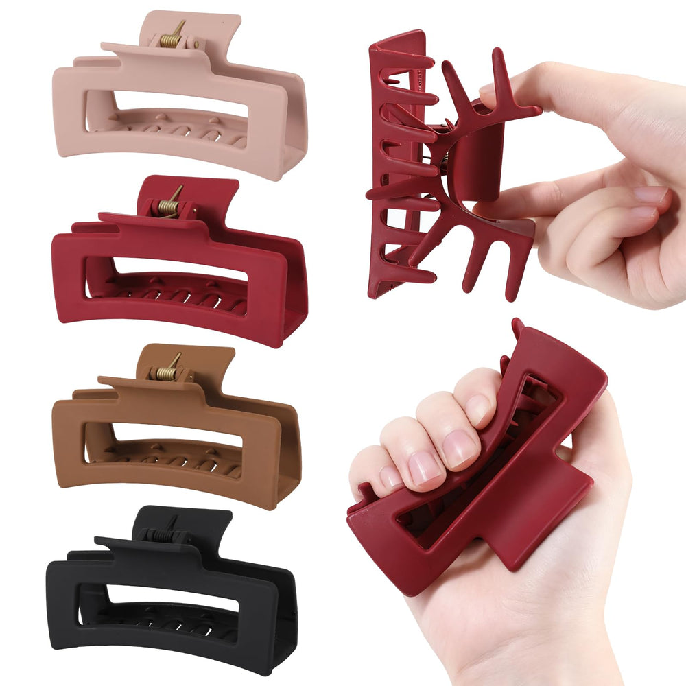 Glaudmeiss silicone hair clip large demonstrates extra-large grip for thick hair.