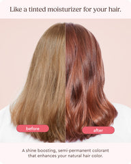 Glaze Auburn Spice color swatches preview rich brown-red shade for natural hair.