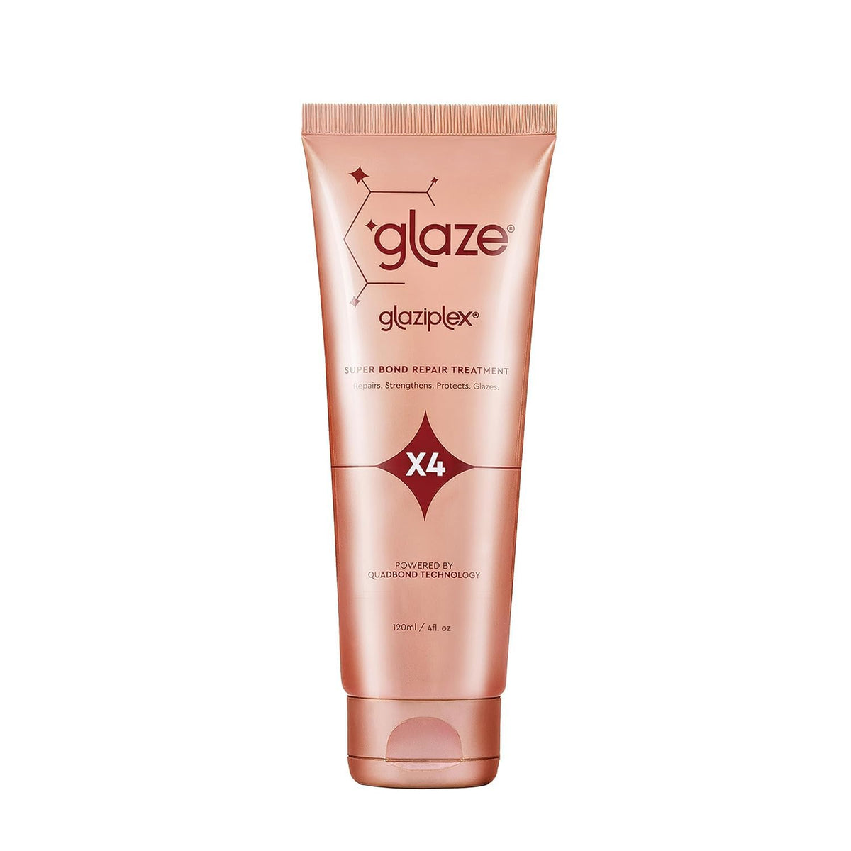 Glaze Glaziplex bottle pour demonstrates quick, even application for damaged hair.