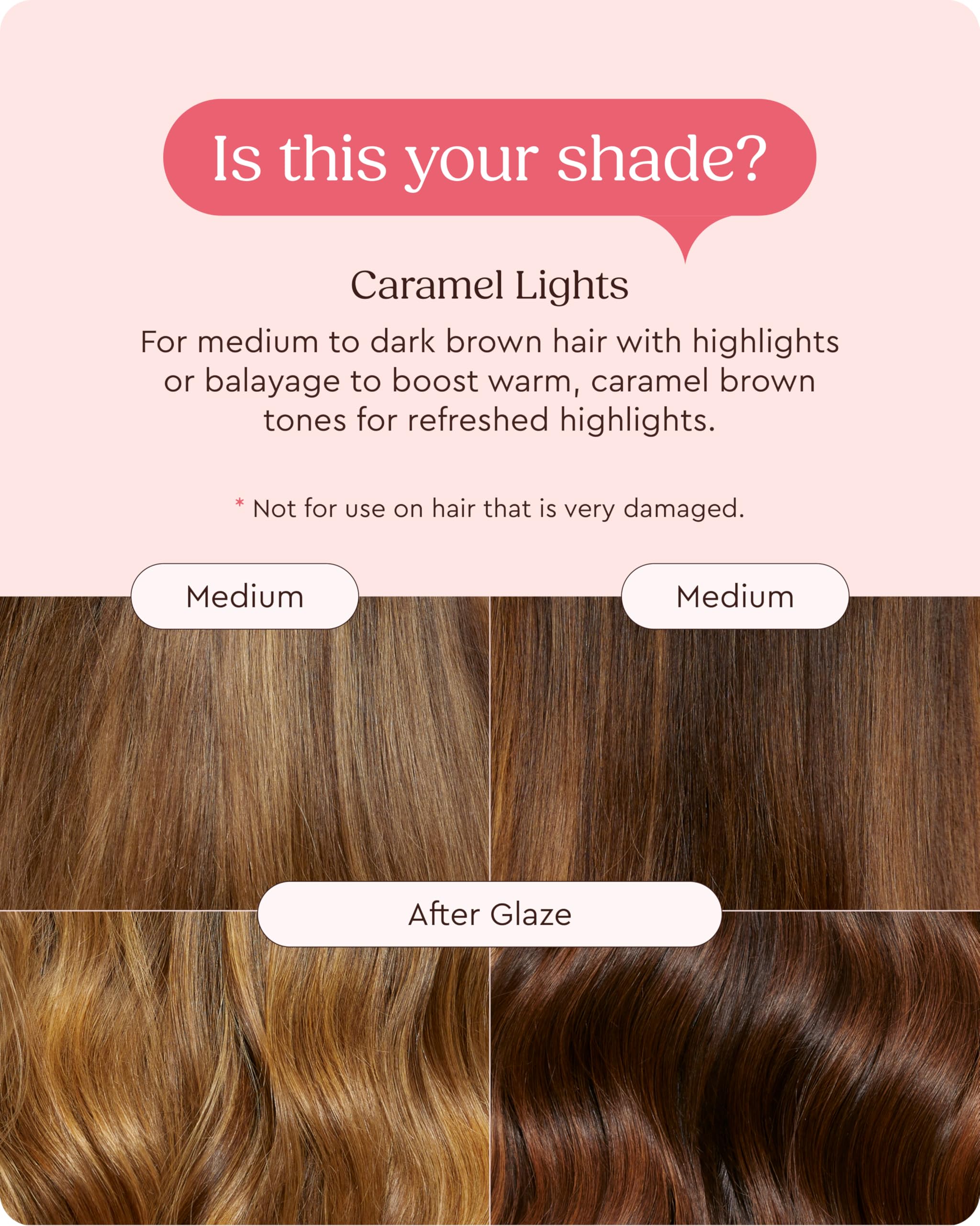 Color swatch demonstrating rich caramel tones of Caramel Lights