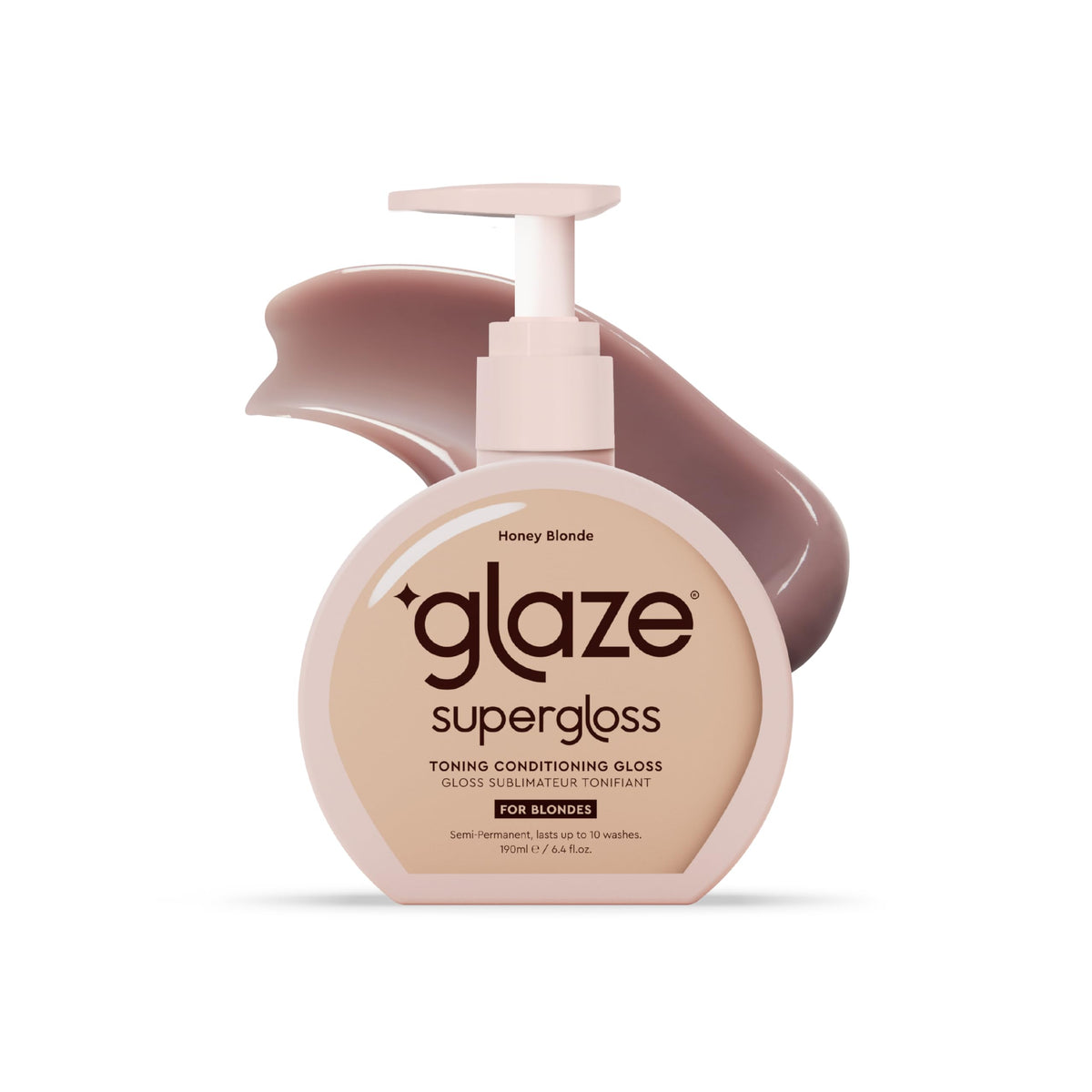 Glaze Super Gloss Honey Blonde bottle front for natural virgin hair nourishment