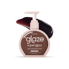 Glaze Supergloss blazing brown bottle with pump delivers instant color and moisture.