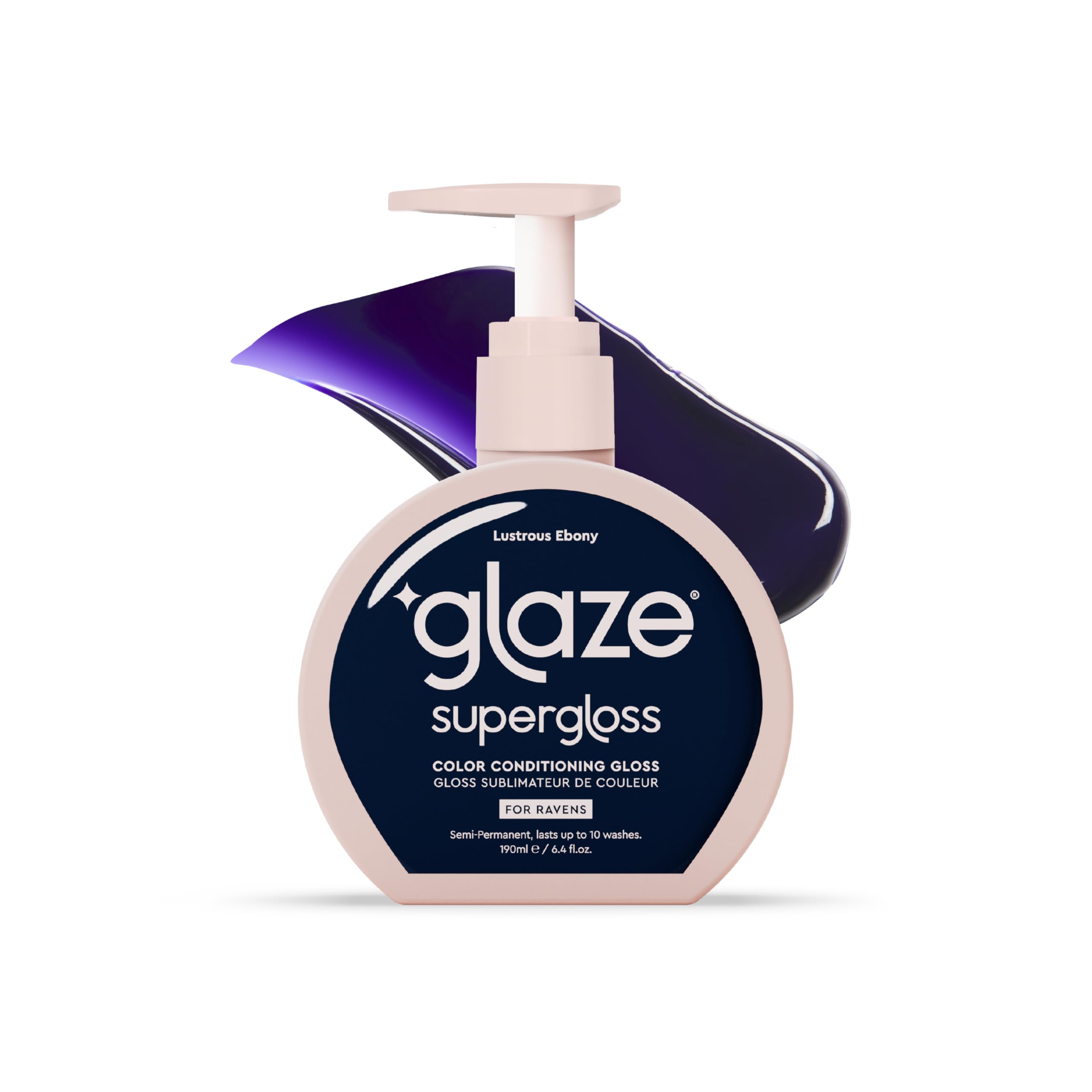 glaze supergloss bottle with dispensing pump shows easy, controlled color application.