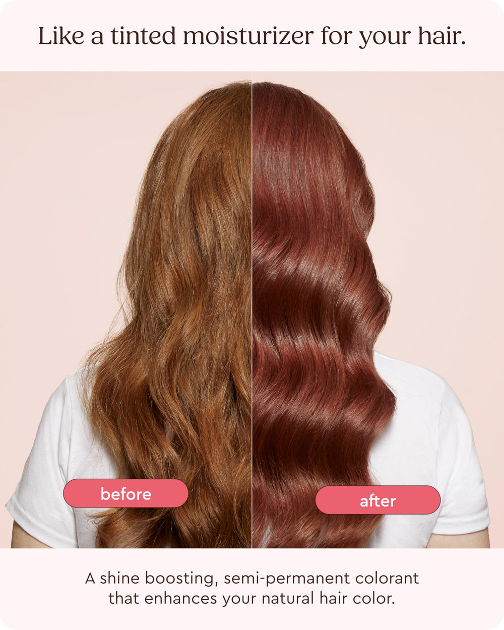 Glaze Supergloss semi-permanent color pigment on hair showing rich tone